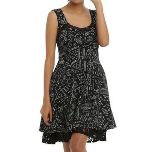 Hot Topic Science Fit and Flare Halter Dress